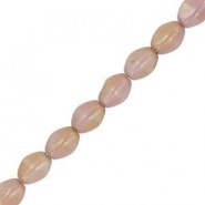Abalorios Pinch beads de cristal Checo 5x3mm - Chalk white red luster 03000/14495